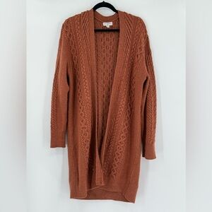 Nili‎ Lotan Target Long Chunky Cardigan Terra-cotta Rust L